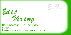 edit ihring business card